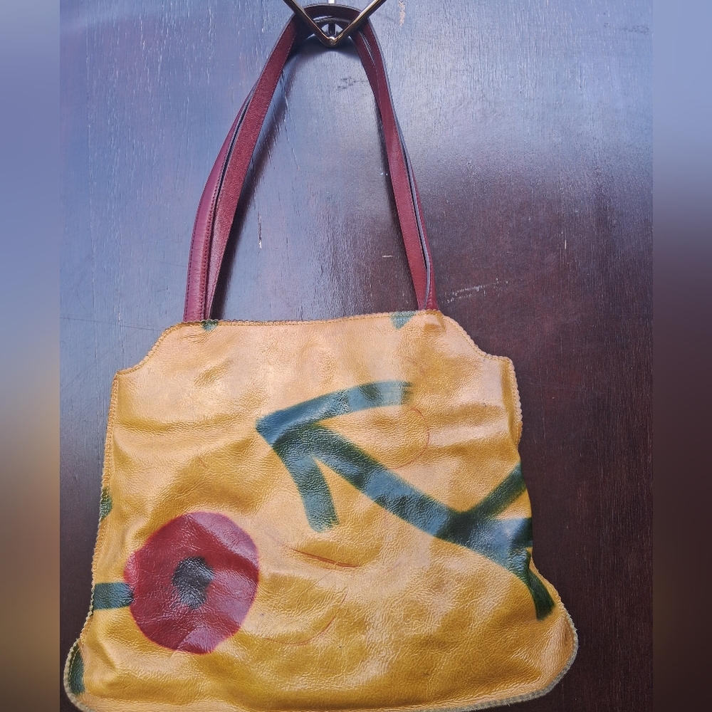 Vintage Floral Yellow Tote Bag